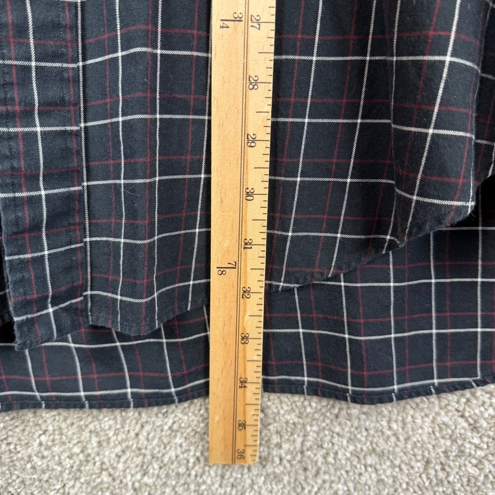 Ralph Lauren Blake Shirt Mens Large Navy Blue Red Windowpane Plaid Cotton Button - Picture 6 of 6